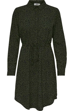 JDY PIPER L/S SHIRT STRING DRESS WVN Dames Jurk