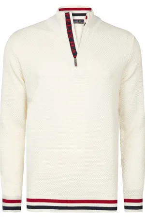 Felix Hardy Trui Met Halve Rits - Sweater - Schipperstrui Met Rits - 100% Katoen Heren - Xl