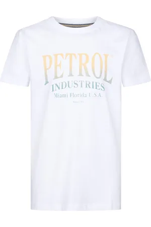 Petrol Industries Jongens Artwork T-shirt Northbay - Wit