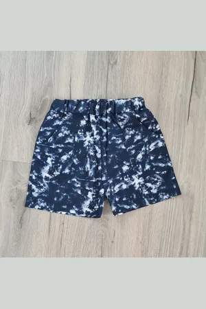 Merkloos Short tie dye - jongens - korte broek - katoen - - maat 104