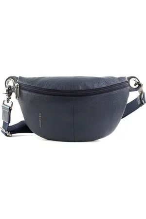 Mandarina Duck Leren Gordeltas Schoudertas Mellow Leather Bum Bag Blauw