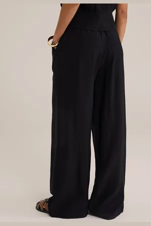 WE Fashion Dames Wide leg broek met dessin
