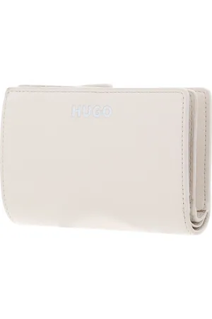 HUGO BOSS Leren Portemonnee Bel Multi Wallet Crème