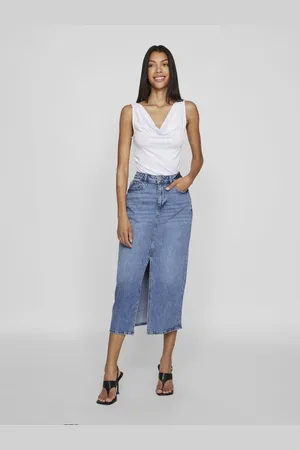 VILA 14099736 - VIJAF HW MIDI DENIM SKIRT-NOOS