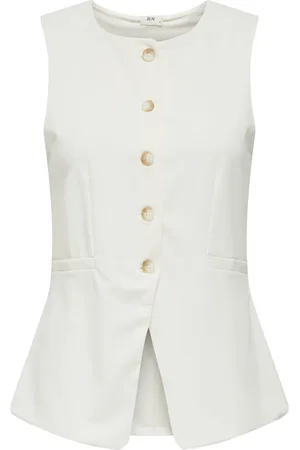 JDY Jacqueline de Yong Gilet dina S/l Waistcoat Jrs 15351656 Cloud Dancer Dames