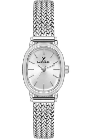 Daniel Klein DK.1.13868-1 - Horloge - Polshorloge - Analoog - Dames - Vrouwen - stalen band - Ovaal - Metaal - Zilverkleurig