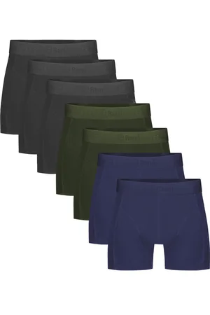 Bamboo Basics Comfortabel & Zijdezacht Rico - Bamboe Boxershorts Heren (Multipack 7 stuks) - Onderbroek - Ondergoed - Zwart, Navy & Army- XL