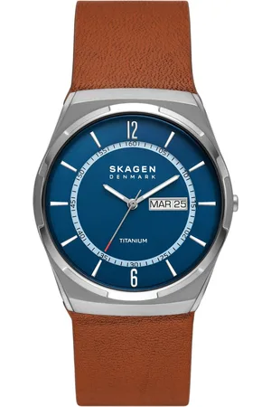 Skagen Melbye Titanium SKW6906 Horloge - Leer - Bruin - Ø 40 mm