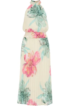 WE Fashion Dames plissé jurk met dessin
