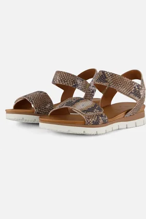 Aqa Snake Sandalen taupe Leer - Dames