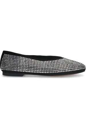 Manfield Dames - Zwarte leren ballerina