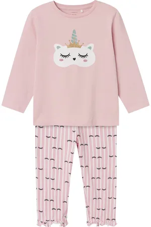 NAME IT Meisjes Pyjama oogjes (roos) - NMFRANDA