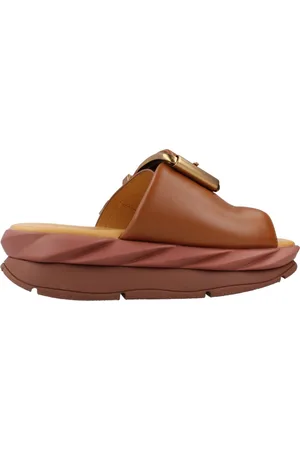 4Ccccees Dames teenslipper plateau Mellow Glow leder