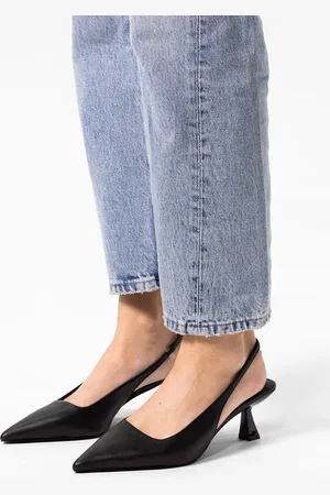 Sacha Dames - Zwarte leren slingback pumps
