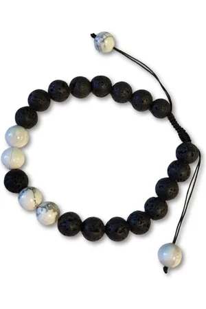 Ruben Robijn Lavasteen/Howliet shamballa armband