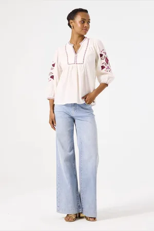 Garcia Dames Blouse Wit 3/4 sleeve