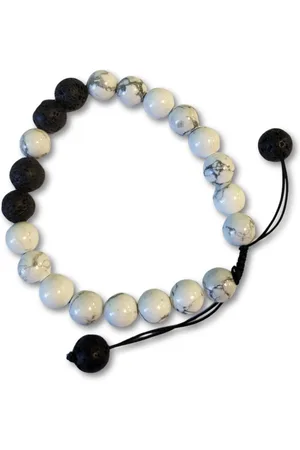 Ruben Robijn Howliet /Lavasteen shamballa armband