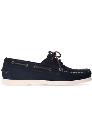 Manfield Heren - Navy suède bootschoenen