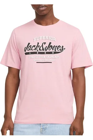 JACK & JONES JACK&JONES JJELOGO TEE SS O-NECK 2 COL SS25 SN Heren T-shirt - Pink Nectar Melange