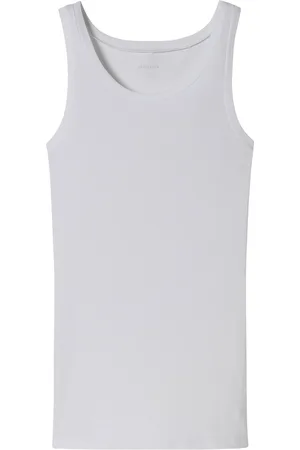 Schiesser Pure Rib singlet (1-pack) - dames tanktop dubbelrib biologisch katoen zwart