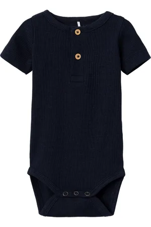 NAME IT Kab Button Korte Mouw Romper - Mt. 56 - Dark Sapphire