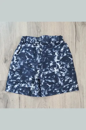 Merkloos Short tie dye - jongens - korte broek - katoen - - maat 116