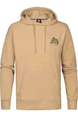 Petrol Industries Heren Backprint Hoodie Driftcrest - Geel