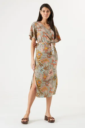 Garcia Dames All over print Jurk Groen Korte mouw