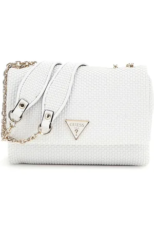 Guess Schoudertas Phaedra Convertible Xbody Flap Bag Wit