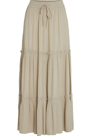 VILA Rok Vimesa Hw Maxi Skirt - Noos 14090633 Feather Gray Dames