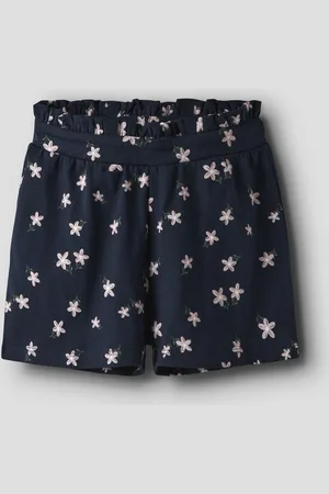 NAME IT Mini meisjes short VILINSE Navy Blazer Flowers Regular Fit