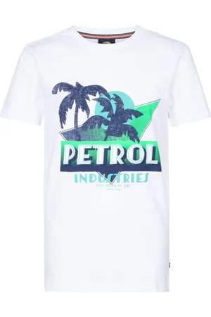 Petrol Industries Jongens Artwork T-shirt Citrusway - Wit