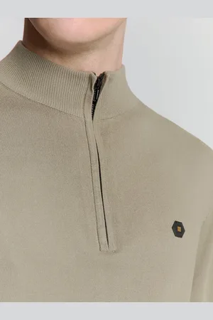 No Excess Sweater met halve ritssluiting