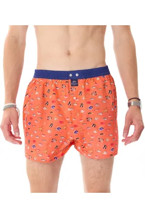 McAlson Heren Boxershort Fish Parade Rood Rood XL