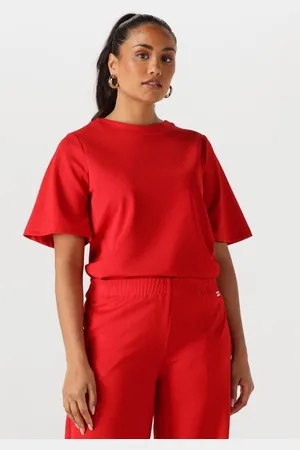 POM Amsterdam Scarlet Red Summer Tops & T-shirts Dames - Shirt -