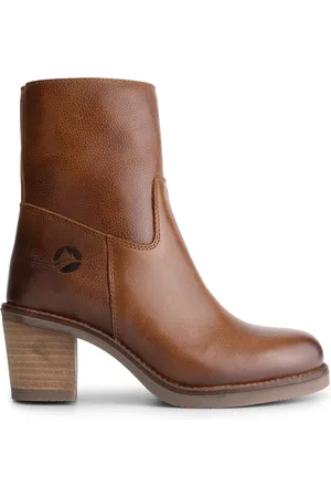 Travelin Isere - Dames enkellaars - 100% leer - Boots met hak