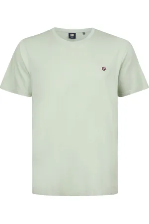 Petrol Industries Heren Plus Size Logo T-shirt Bahia - Groen