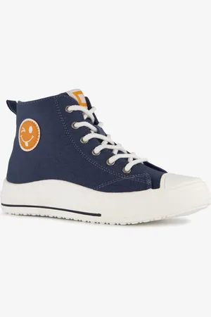Blue Box Hoge jongens sneakers met smiley