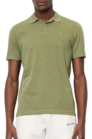 Marc O’ Polo Shaped fit polo - heren poloshirt korte mouw - olijfgroen