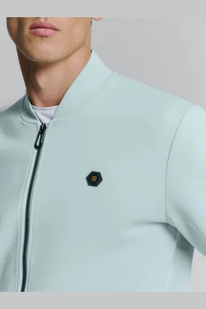 No Excess Pique sweater met volledige ritssluiting