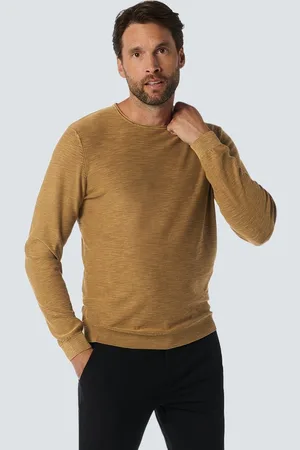 No Excess Sweater met ronde hals, geverfd en stone washed afwerking