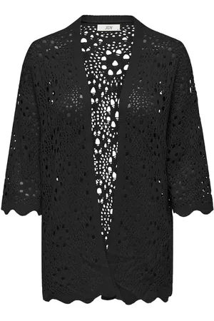 JDY Jacqueline de Yong Vest natascha 3/4 Kimono Knt 15290568 Black Dames