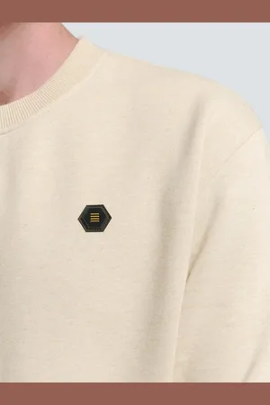 No Excess Gevlekte trui met rubberen logopatch