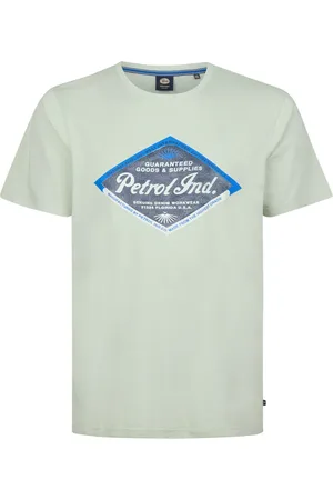 Petrol Industries Heren Plus Size Artwork T-shirt Vista - Groen