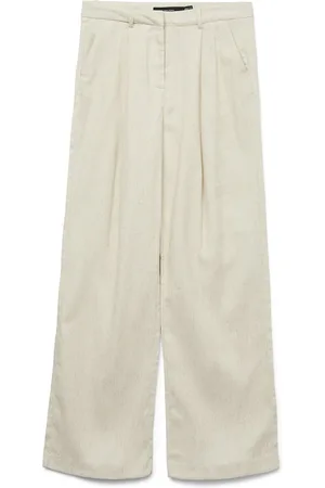 VERO MODA Broek Vmsoffie Hw Wide Pant 10324711 Birch Dames
