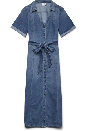 VERO MODA VMTRYLLA SS 7/8 DNM DRESS SI306 Dames Jurk