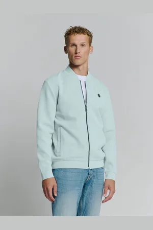 No Excess Pique sweater met volledige ritssluiting