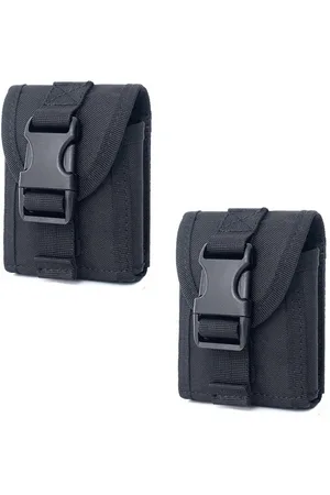 Merkloos Tactische multifunctionele heuptas - 2-pack - Tactische koerierstas - Opvouwbare schoudertas voor heren - Multifunctionele gereedschapstas - Geschikt voor kamperen, reizen, wandelen, training - 9X3x11cm