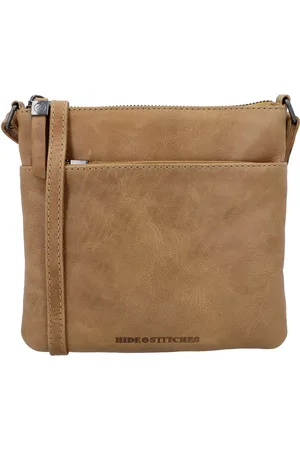 Hide & Stitches Porto Schoudertas - Crossbody - Leer - Ritsvakken - - 100% Leer