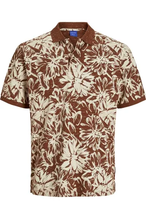 JACK & JONES JACK&JONES PLUS JORSPLIT AOP POLO SS PLS Heren Poloshirt - Aop